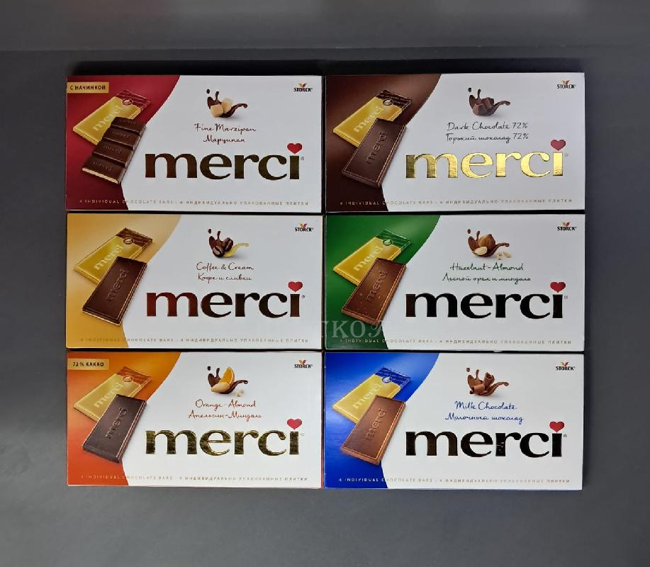Шоколад Мерси в ассортименте 100г - Цветочный салон ЦветкоFF Тюмень