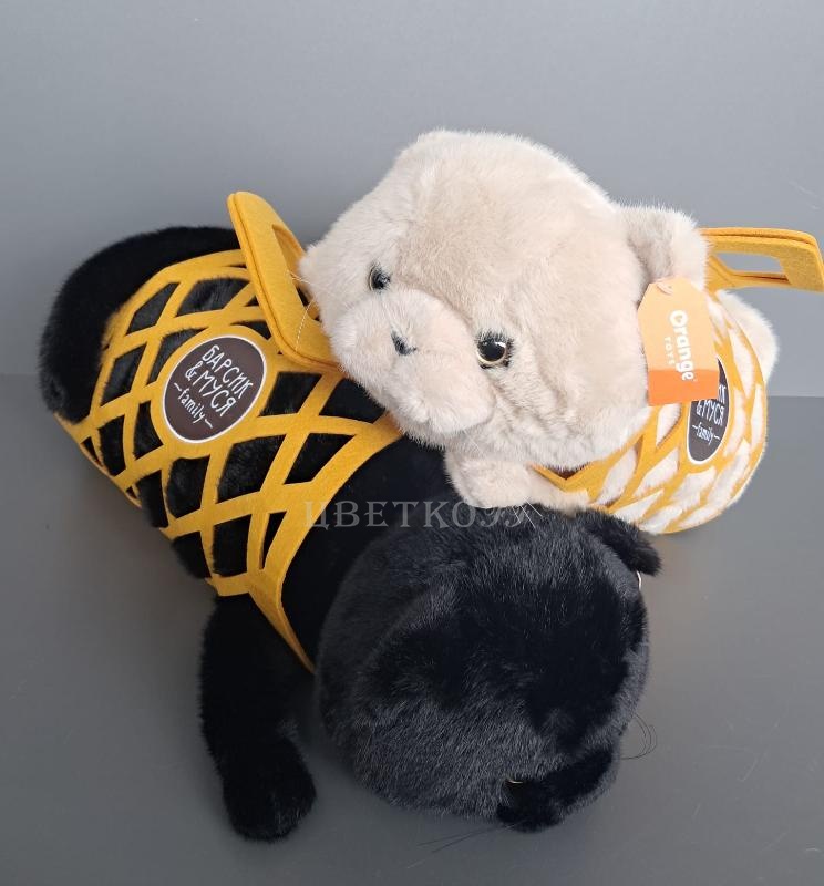 Мягкая игрушка кот Барсик а сумке 56 см - Цветочный салон ЦветкоFF Тюмень