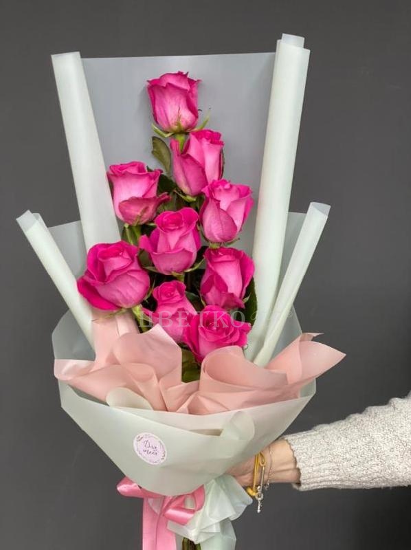 Букеты Букет Улыбнись из розовых роз