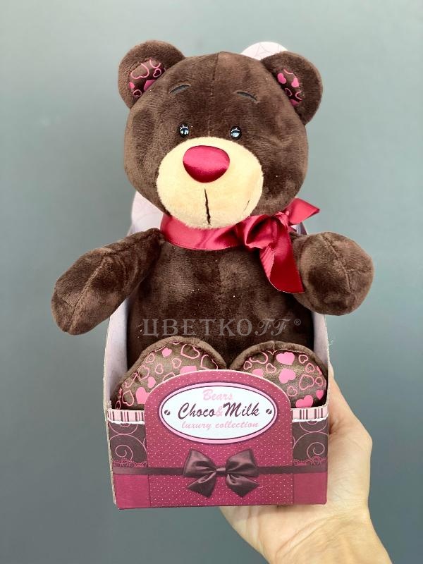 Мягкая игрушка Мишка Choco&Milk  20 см - Цветочный салон ЦветкоFF Тюмень